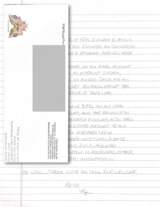 Kenneth Bianchi - The Hillside Strangler - Handwritten Letter and Envelope
