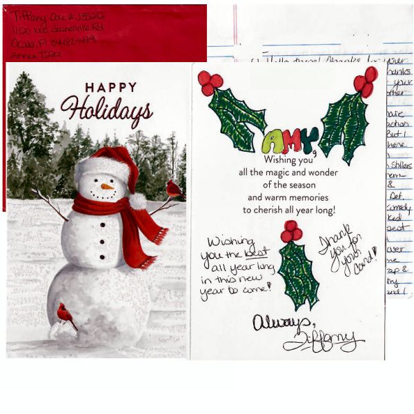 Tiffany Cole - Christmas Card and Letter with Envelope