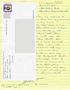 William Hargrove - Handwritten Letter and Envelope