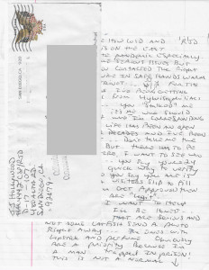 Jesse James Hollywood - Alpha Dog - Handwritten Letter and Envelope
