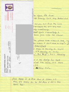 Levi Aron - Murder of Leiby Kletzky - Handwritten Letter and Envelope + Artwork