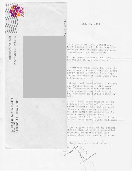 Robert Reldan - The Charmer Serial Killer - Typed Letter Signed and Envelope
