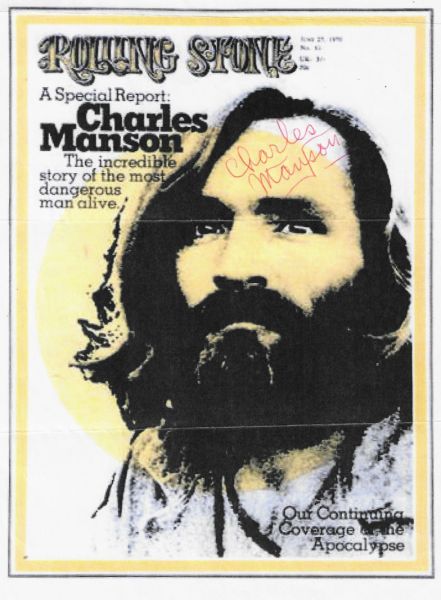 Charles Manson - Signed 'Rolling Stone' Cover Paper Print