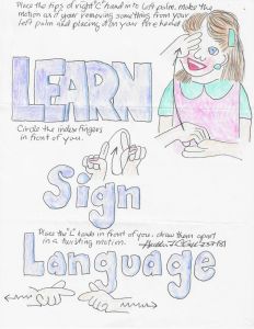 Hadden Clark - 8X11 Sign Language Crayon Art