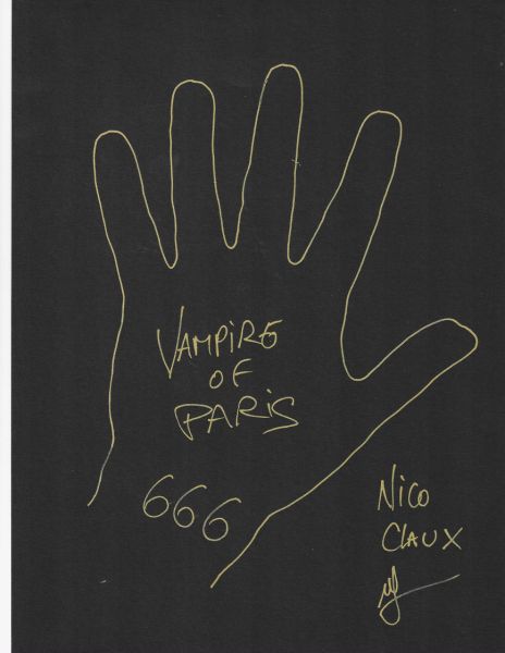 Nicolas Claux - VAMPIRE OF PARIS - Hand Tracing