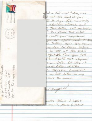 Angel Resendiz - RAILWAY KILLER - Handwritten Letter and Envelope - Deceased