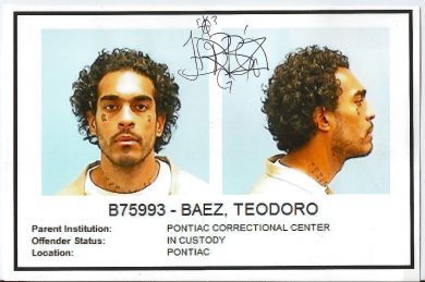 Teodoro Baez signed mugshot - Glossy 4x6