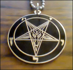 Baphomet 'Black/Silver' Necklace w/ ball chain