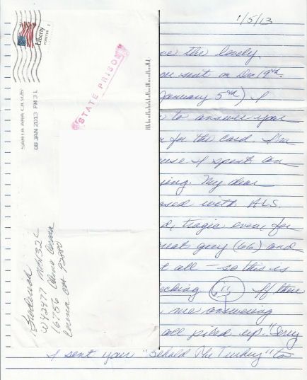 Betty Broderick - Handwritten Letter and Envelope