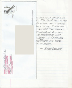 Brian Lee Draper - Handwritten Letter and Envelope
