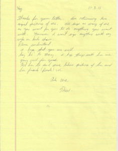 Drew Peterson - Handwritten Letter (DISCOUNTED NO ENVELOPE)