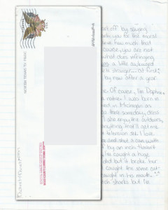 Daphne McDaniels - Handwritten Letter and Envelope 