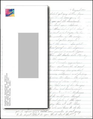 Frederick Waterfield handwritten letter and envelope