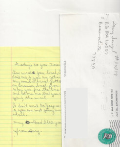 Gary Sinegal - Handwritten Letter and Envelope