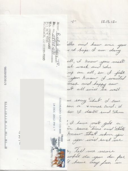 Harry Burdick Jr - Handwritten letter and Envelope