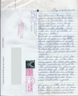 Humberto De La Torre - Handwritten Letter and Envelope 