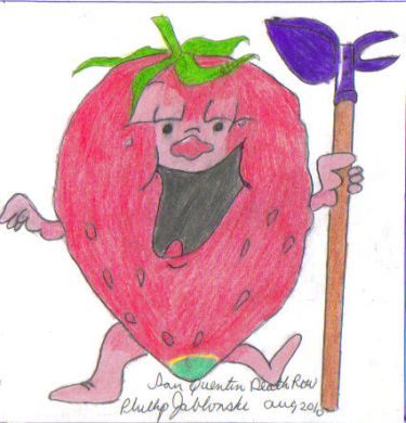 Phillip Jablonski 'Crazy Strawberry' color pencil drawing