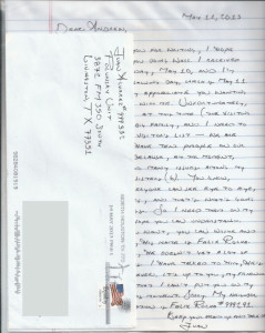 Juan Alvarez - Handwritten Letter and Envelope