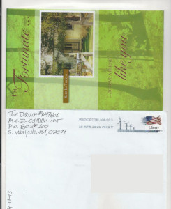 Joseph Druce - Friendship Card and Envelope