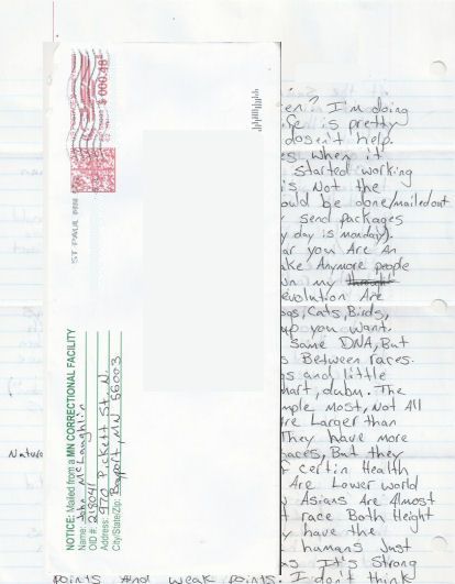 John McLaughlin - Handwritten Letter and Envelope