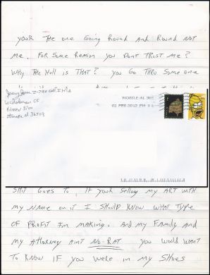 Jeremy B. Jones handwritten letter + envelope
