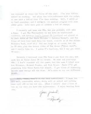 Randy Kraft four page typed letter