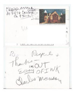 Charles Manson - Signed Postcard