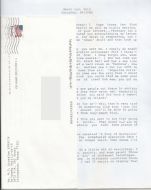 Michael Gonzales - Typed Letter and Envelope