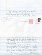 Joshua Phillips handwritten letter and envelope