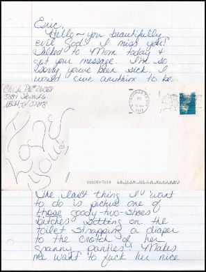 Christa Pike six page definitive handwritten letter + envelope - Featured on Inside Edition - Graphic Content