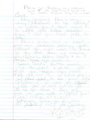 Christa Pike handwritten letter and envelope