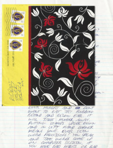 Richard Ramirez - THE NIGHT STALKER - Handwritten Letter + Envelope  and Card + Drawing