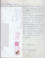 Rachel Cumberland - Handwritten Letter and Envelope