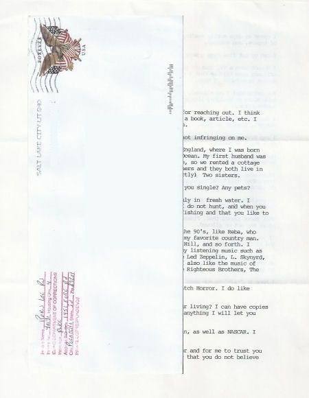 Robin Lee Row - Typed Letter Signed and Envelope