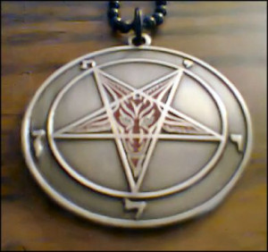 Baphomet 'Antique Silver' Necklace w/ ball chain
