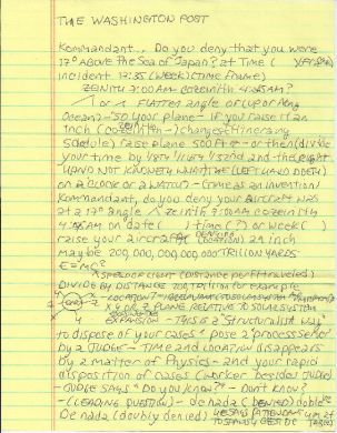 Sylvia Seegrist handwritten letter to the Washington Post + Envelope