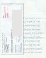 Samuel Little - Serial Strangler - Typed Letter and Envelope